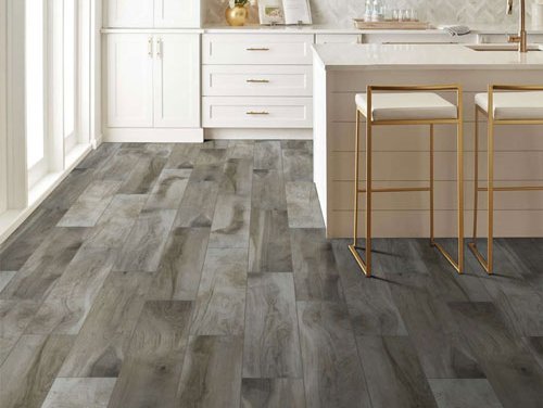 Stylish kitchen with durable LVT flooring