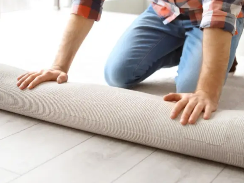 Carpet flooring installation