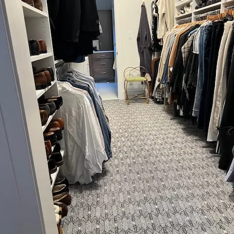 Patterned Carpet in a Carmel IN closet